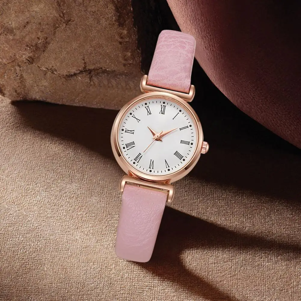 Elegant Women Watch Elegant Analog Quartz Watch for Women Adjustable Leather Strap Wristwatch Numerals Dress Watch Gift for Mom