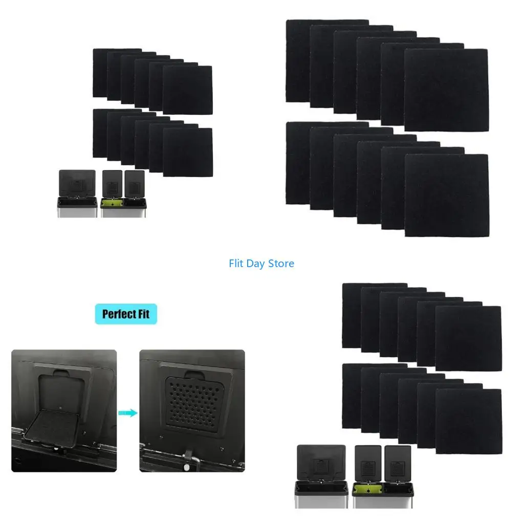 F92C 12 Pack Biodegradable Odor Neutralizing Filters Refills for Household Trash Can