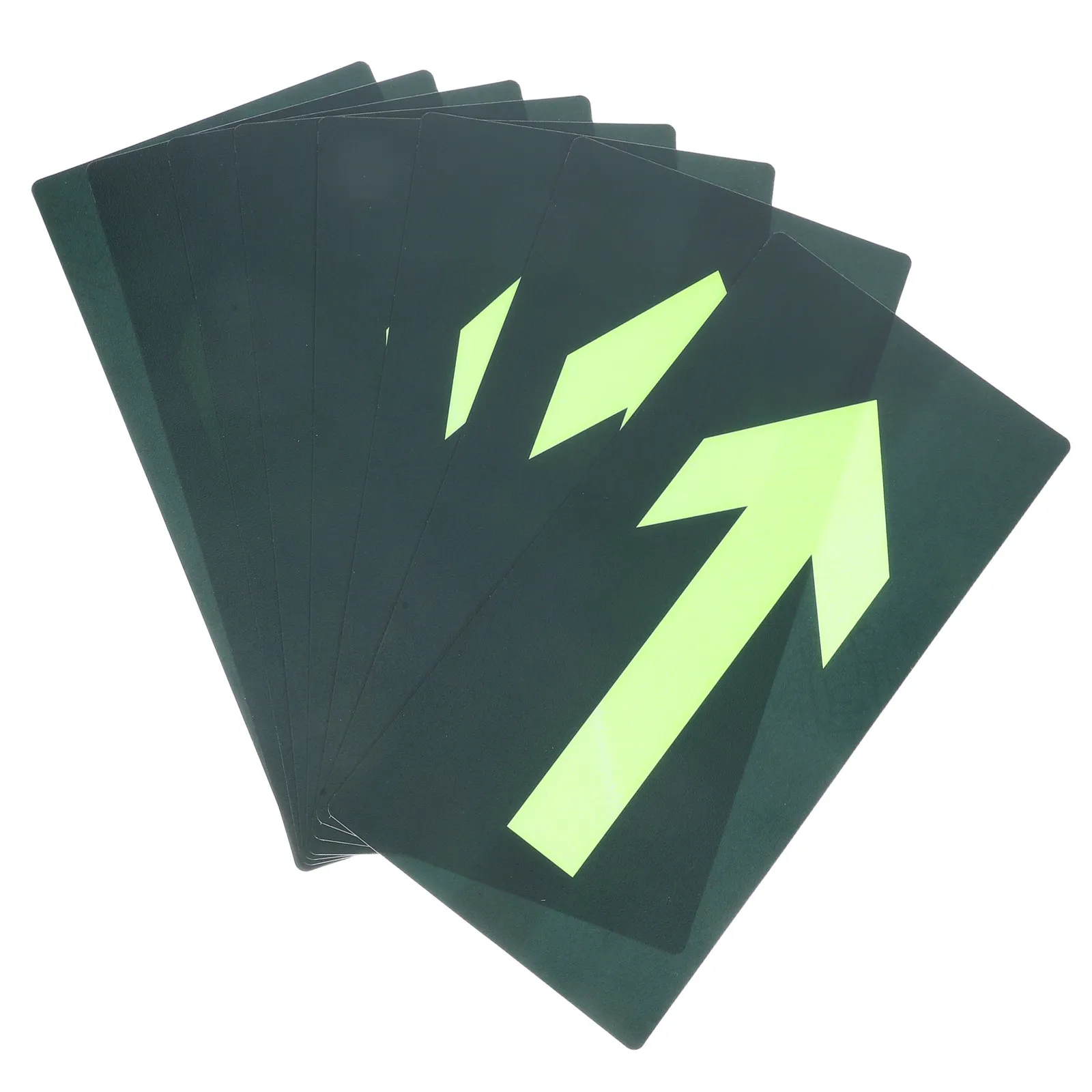

8Pcs Waterproof Glow in The Evacuation Arrow Stickers Self Adhesive Safety Emergency Exit Signs for Supermarkets Malls
