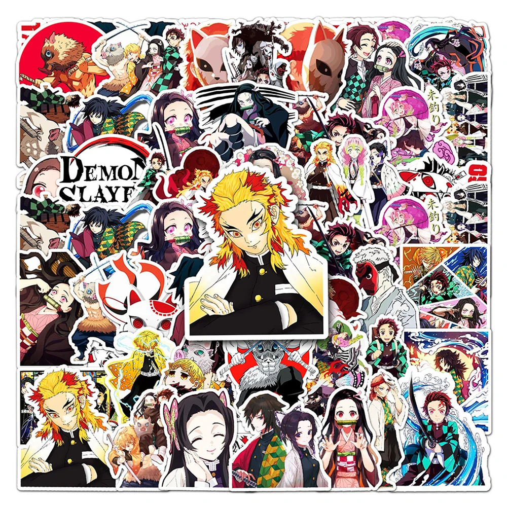 

10/30/50pcs Cartoon Anime Demon Slayer Stickers Kamado Tanjirou Decals DIY Skateboard Phone Diary Cool Manga Sticker Decoration