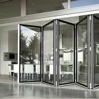 Minimalist Style Conference Room Accordion Folding Door Hidden Track Design Folding Doors Noise Reduction Fold Able Doors 6