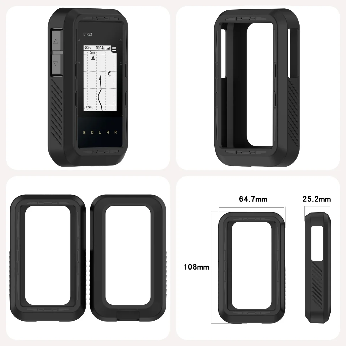 Soporte de montaje giratorio para manillar de motocicleta y bicicleta + funda protectora de silicona para GPS Garmin para accesorios eTrex Solar SE