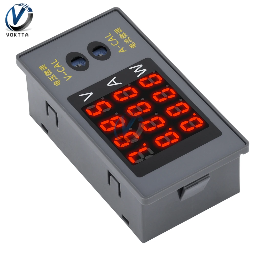 DC730 Digital Voltmeter Ammeter Wattmeter 4-digit Voltage Current Meter Power Meter Voltage Tester Detector DC 0-100V 10A 1000W