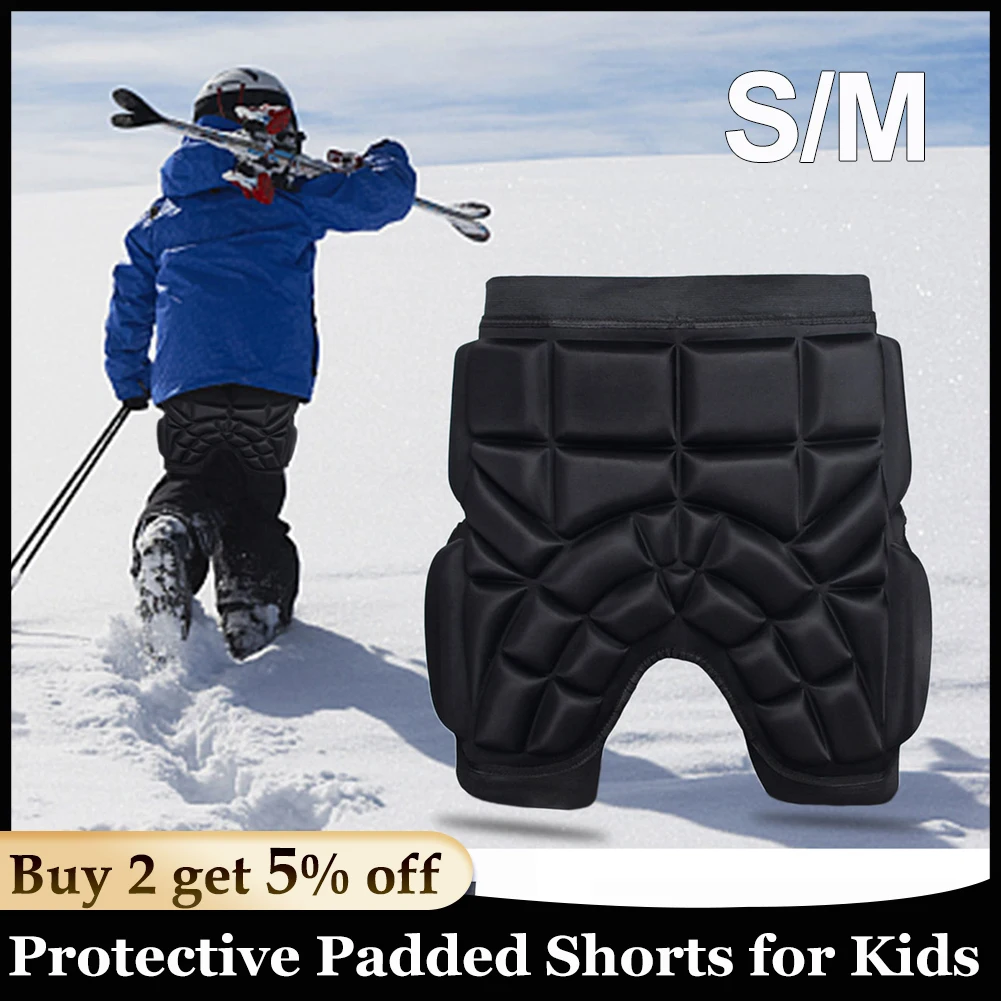 Padded Skating Shorts Impact Guard Breathable Shorts For Protection Sweat Wicking Kids And Junior Shorts For Skiing Scooter Ice