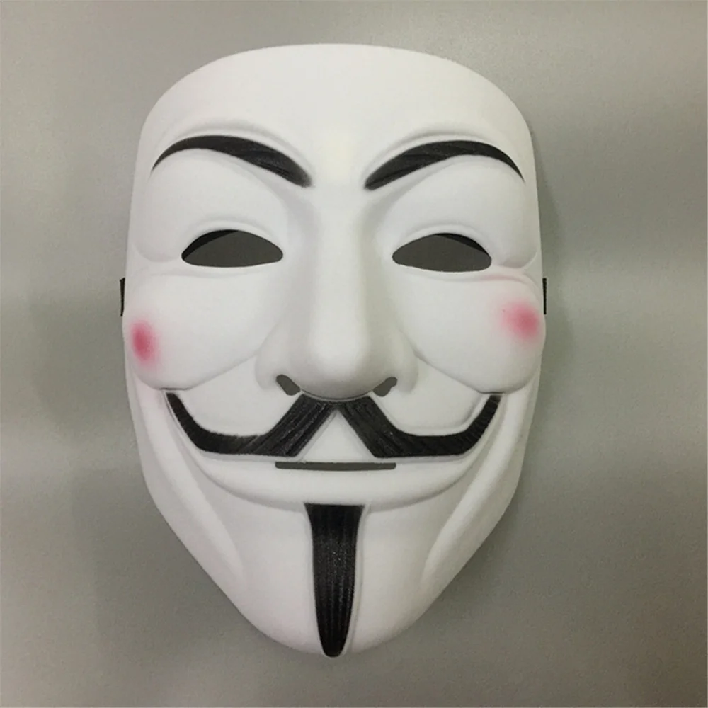 1pcs Halloween Masks V for Vendetta Mask Anonymous Guy Fawkes Fancy Dress Adult Costume Accessory Masquerade Cosplay Masks