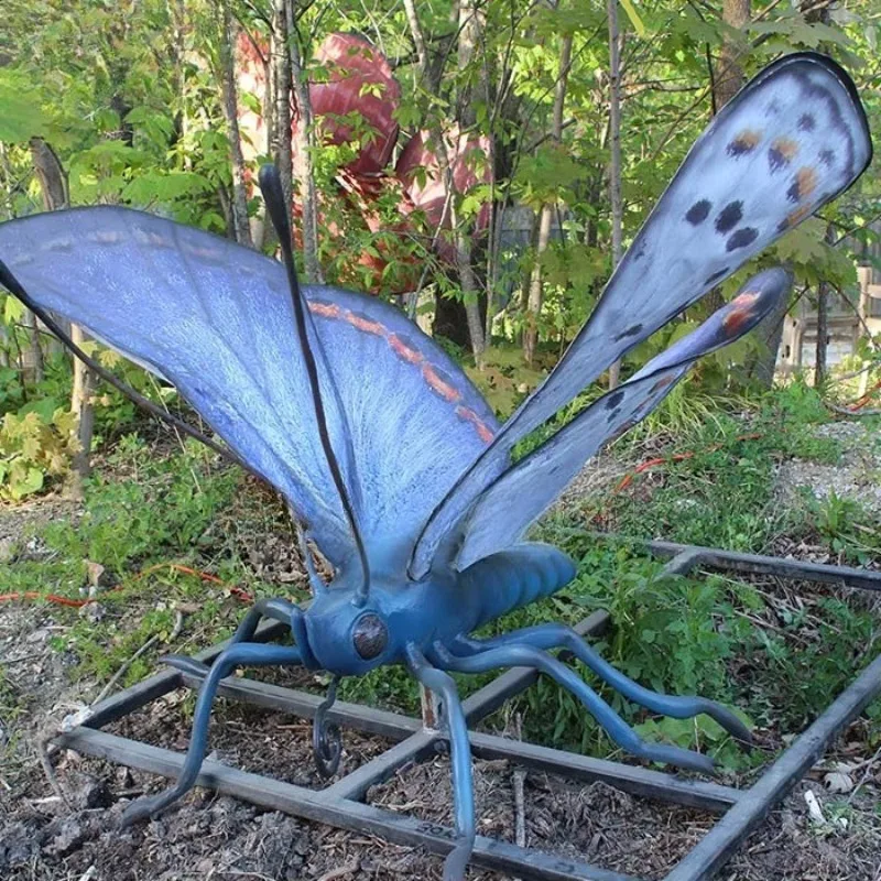 Indoor garden insect decoration butterfly animation model education kindergarten airport trampoline park with steel