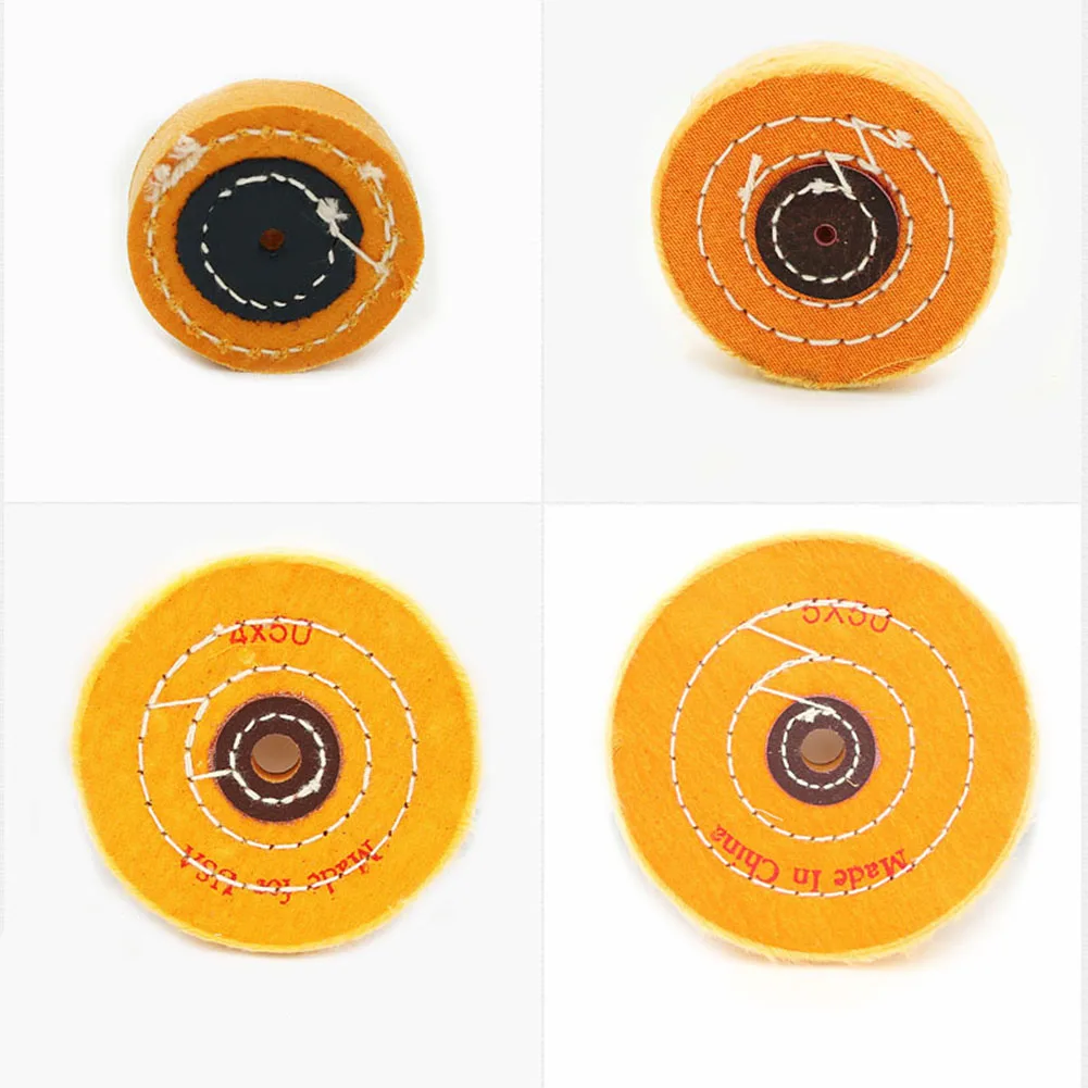 1 قطعة عجلة تلميع القماش القطني لطاحونة الزوايا للمجوهرات المعدنية الفولاذ المقاوم للصدأ الألومنيوم الخشب والبلاستيك أداة تلميع #3