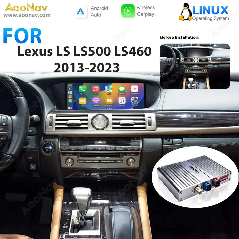 Mirror link Box bus adapter For Lexus LS LS500 LS460 2005-2023 Auto Stereo Oem Screen volant radio aux upgrade Linux System