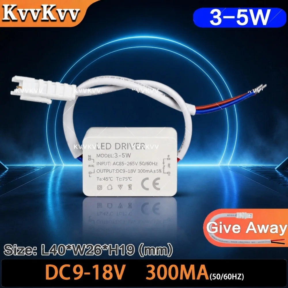 LED Transformer Power Supply Adapter for Downlight Lighting 1-3W / 18-36W / 30-36W LED Driver with 300mA 600mA 900mA Output