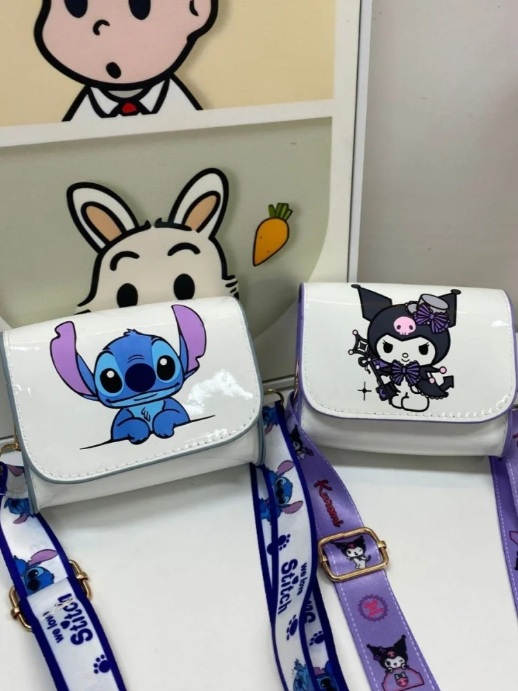 Cute Anime Crossbody Bag para Mulheres, Kuromi Stitch, Alta Qualidade, Mini Designer Bags, Presentes
