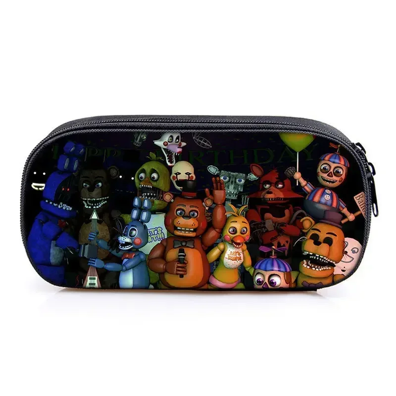 FNAF Pencil Case Kawaii Anime Figure Bag Game Five Night At Freddy Pencil Cases Pouch Stationery Back To School Supply Kids Gift