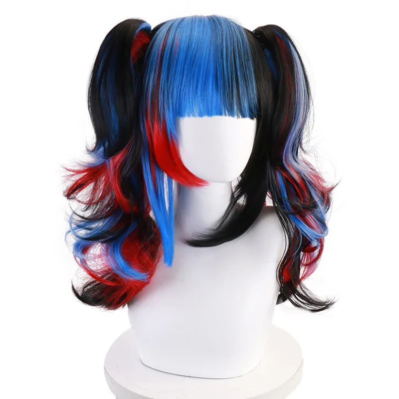 Fate/Grand Order / FGO Clear Shōnagon Multi-color Gradiënt Golvende Dubbele Vlechten Cosplay Pruik