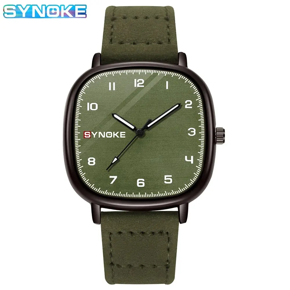 SYNOKE Men Quartz Watch Fashion Simple Business Belt Quartz Watch For Men Watch Student Wristwatch Sports Non Mechanical