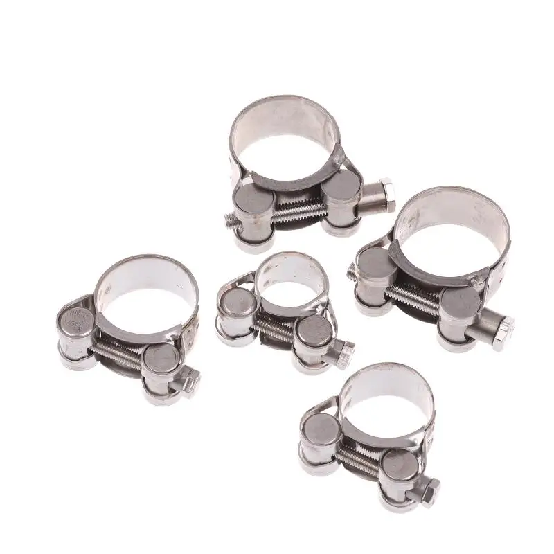 17-51 مللي متر الفولاذ المقاوم للصدأ الحلق المشبك دراجة نارية السيارات ماسورة العادم المشابك الأوسط العادم ربط ثابت ختم تثبيت