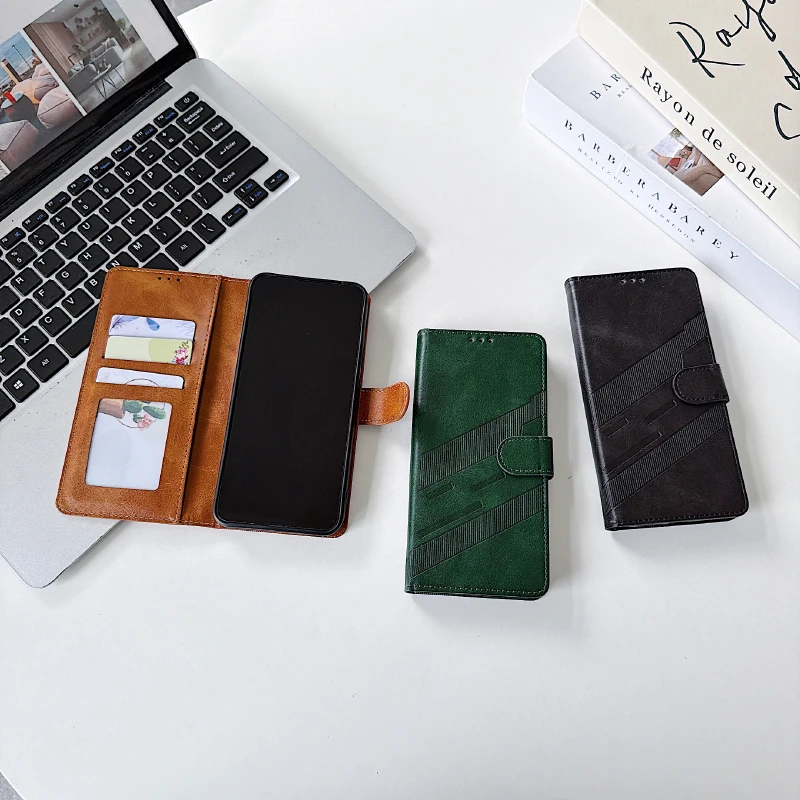 360 ° Étui de protection intégrale en cuir PU avec porte-cartes et support pliable pour Google Pixel 10 Pro XL 10A 9A 8A 9 Pro XL