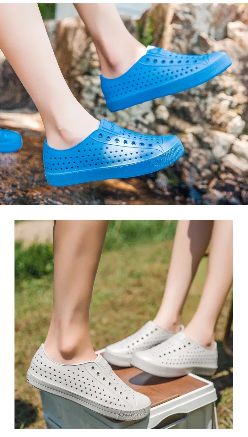 Sommer Unisex EVA Hohlschuhe Weiche Sohlen Rutschfeste Strandschuhe Herren Damen Atmungsaktive Wasserdichte Sandalen Erwachsene Casual Alltagsschuhe – Detail 13