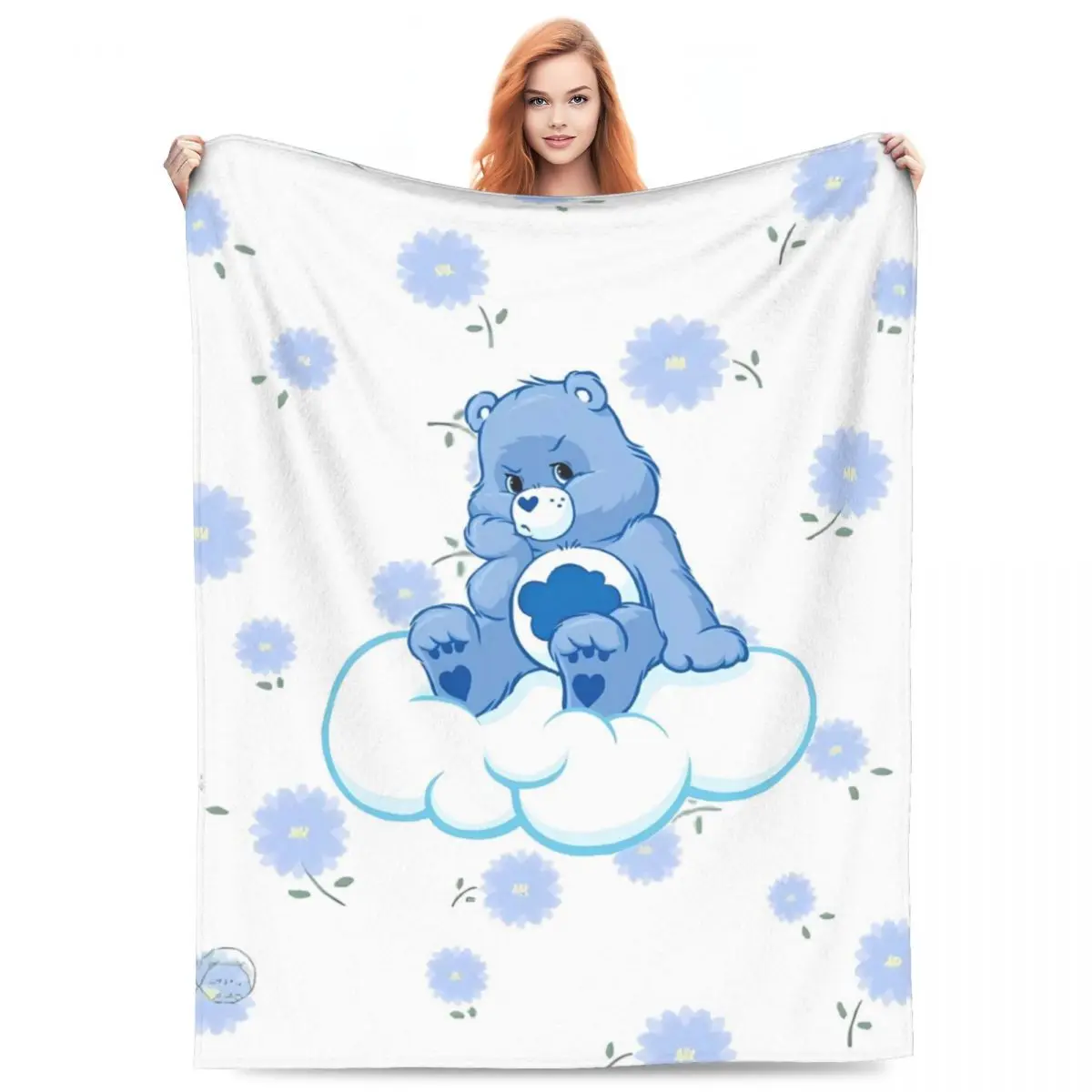 Soft Blankets Picnic Care Bears Throw Blanket Flannel Bedspread For Couch Bed Novelty Sofa Bed Cover