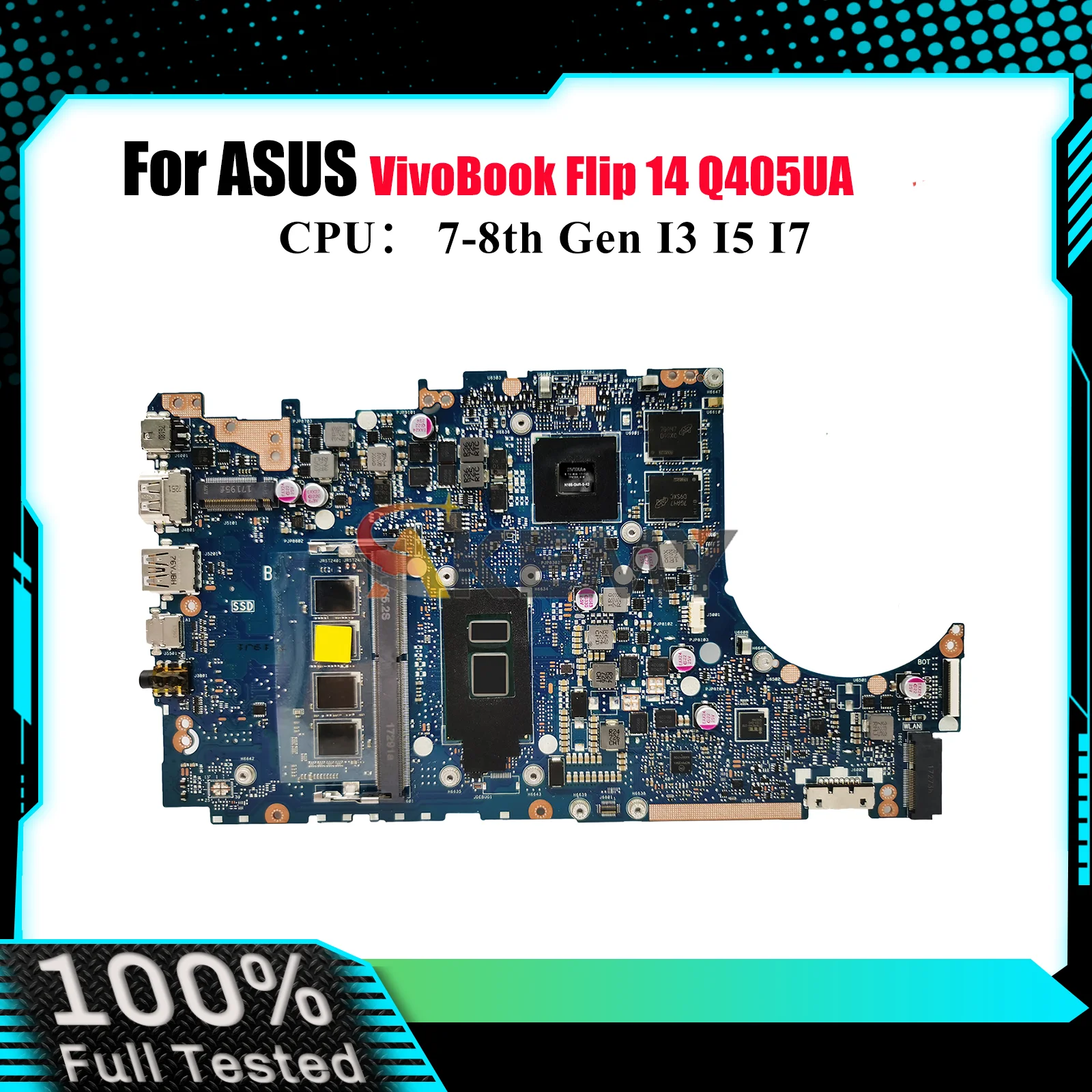 

Материнская плата TP410UF для ноутбука ASUS TP410UAR VivoBook TP410UR Flip TP410URR 14 Q405UA TP410U TP410UQ с процессором I3 I5 I7