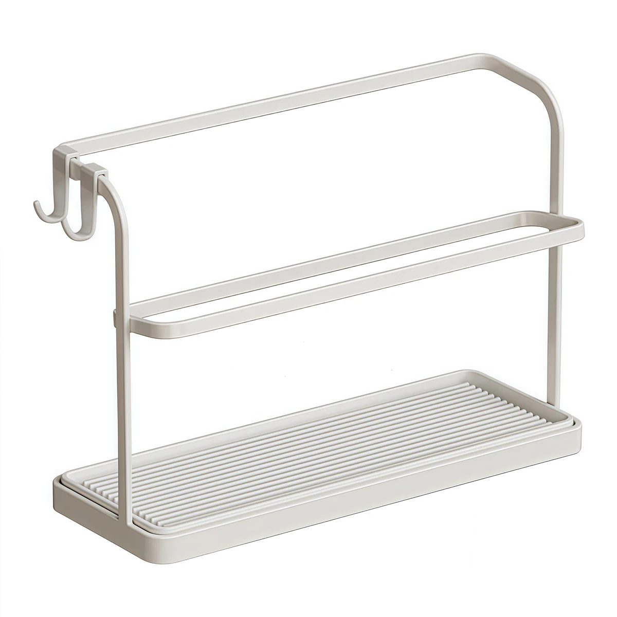 Removable Drain Tray Bottle Drying Rack for Kitchen Two Tier Carbon Steel Stand for Optimal Cup and Bottle Drying