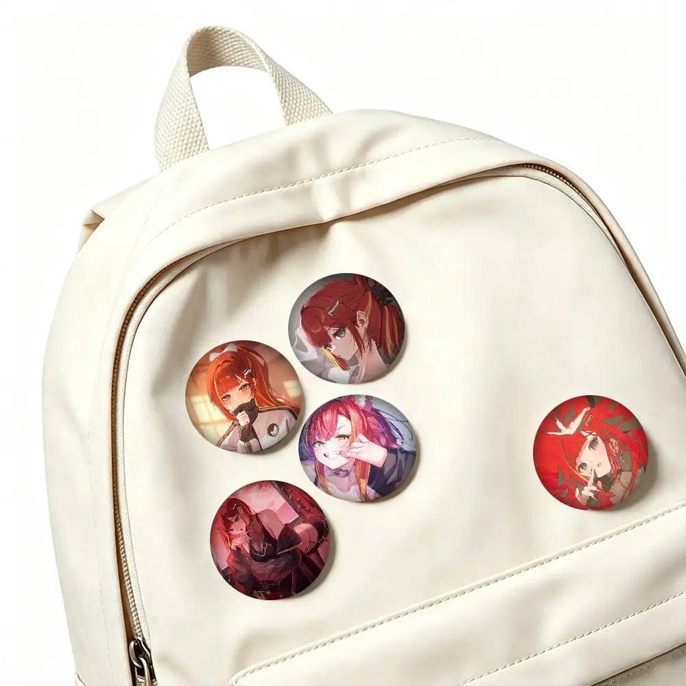 A-Akane Lize VTuber 25mm 32mm 44mm 58mm 75mm Brooches Badges Pins for Accessories Gift