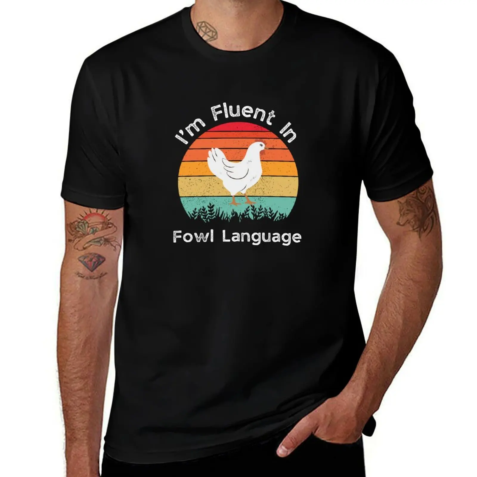 I’m Fluent In Fowl Language T-Shirt customizeds heavyweights vintage clothes cotton graphic tees T-shirt men