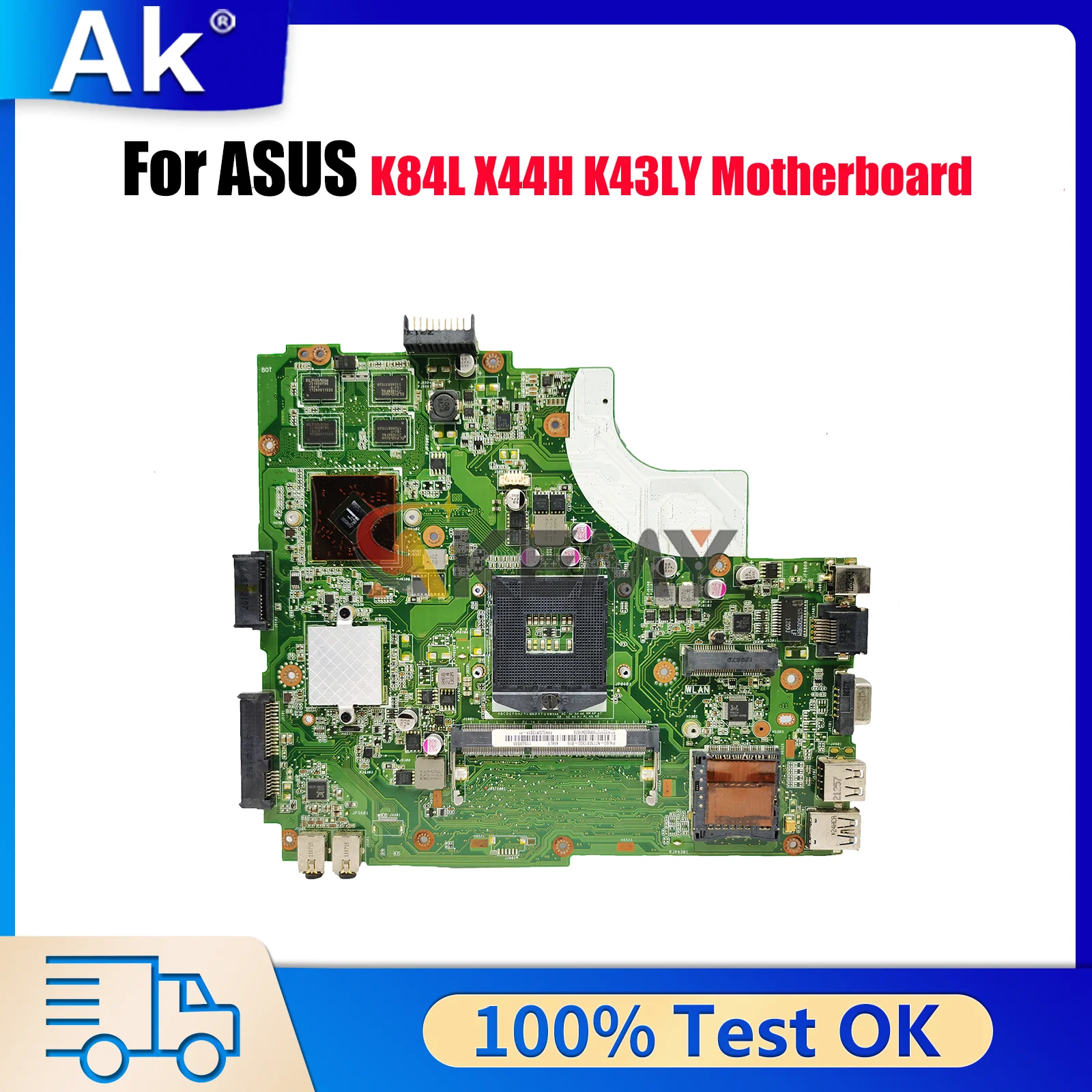 

Материнская плата для ноутбука K43LY для ASUS K84L X44H K43L K43LY, материнская плата для ноутбука Цей товар в наличии, 100% тестирование, ОК, быстрая доставка