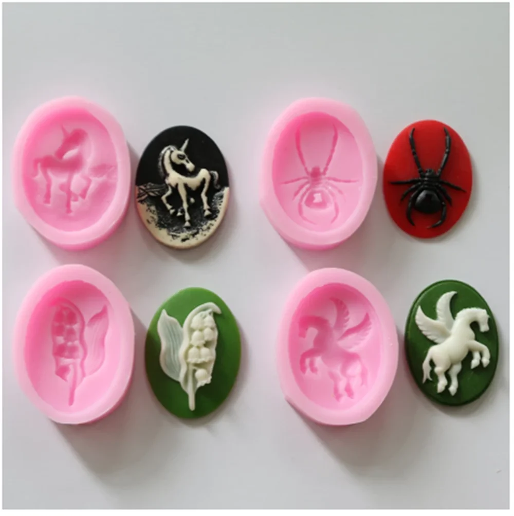 

2d Cartoon Spider Silicone Mold Sugar Cakes Moulds DIY Soap Mold Fondant Cake Handmade Chocolate Mould Decoration Tools