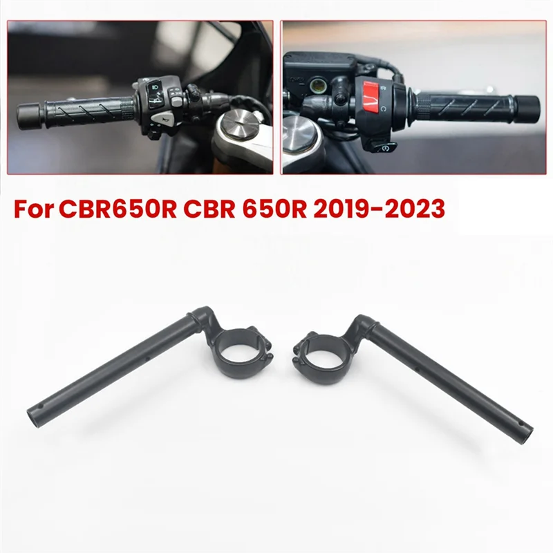 دراجة نارية مقود أسود كليب على شوكة أنبوب المقاود لهوندا CBR650R CBR 650R 2019-2023-A67F #2