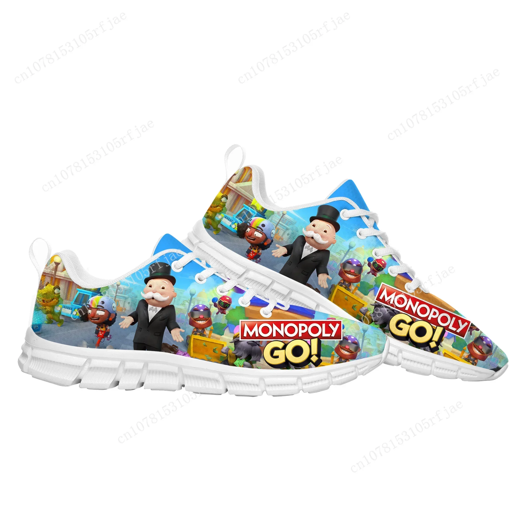 Monopoly Go Sports Custom Shoes High Quality Cartoon Game Mens Womens Teenager Sneaker Tailor Made Couple Built Shoes