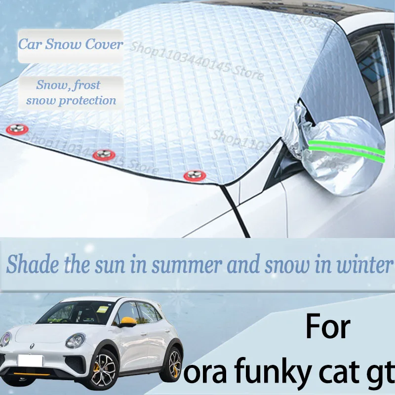 

For ora funky cat gt car Snow Windscreen, Snow, Frost, Dust and UV Visor, Winter car clothing, thick magnetic