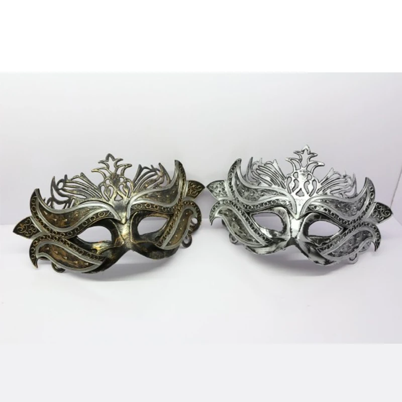 

Venetian Gold Silver Plastic Sharp Corners Men Masquerade Masks Festival Party Supplies Christmas Easter Cool Handmade Halloween