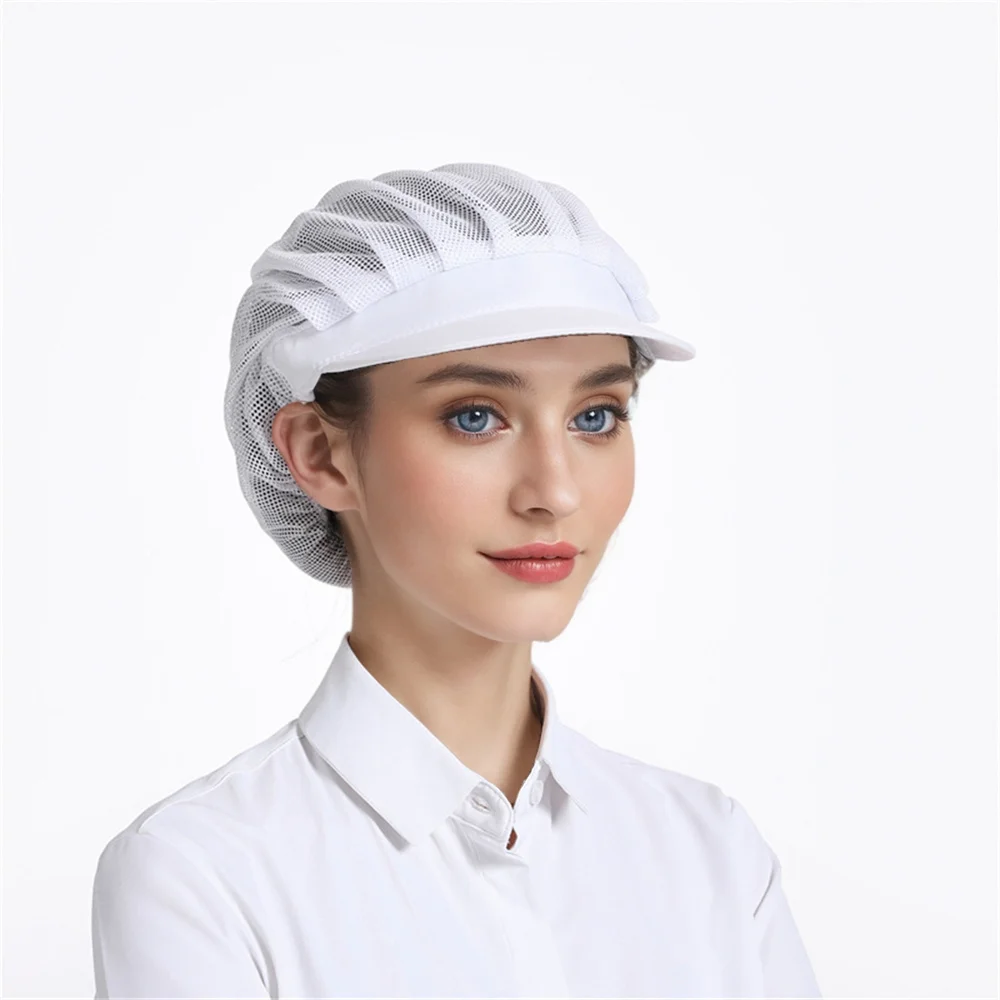 1PC Mesh Chef Hat For Work Reusable Kitchen Cooking Food Service Mesh Breathable Safety And Health Accessories Hat