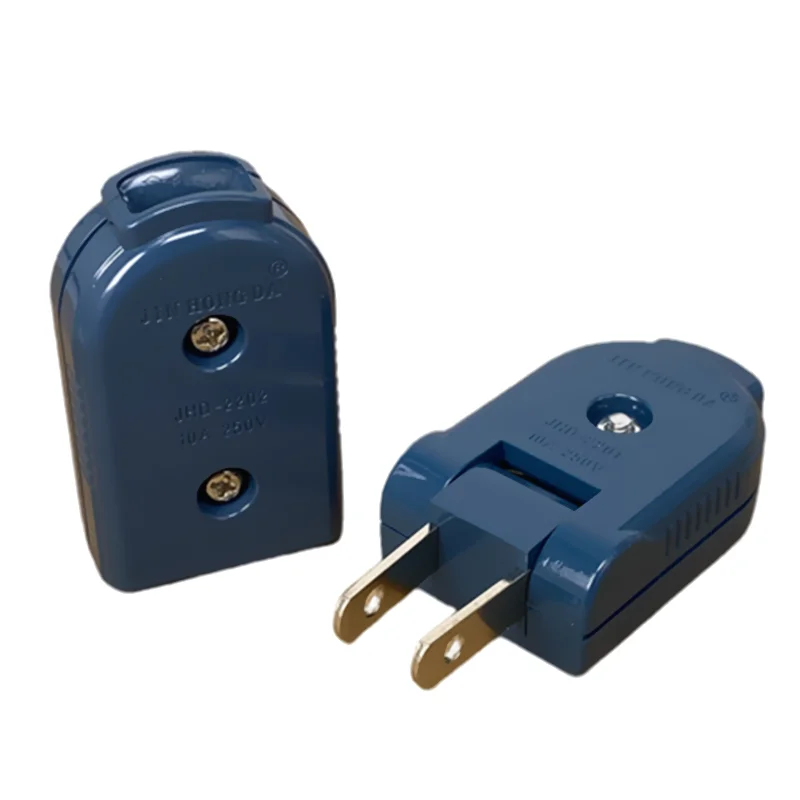 90 degree rotary power plug, American connection with two flat foot joint JHD-2201,1 pcs