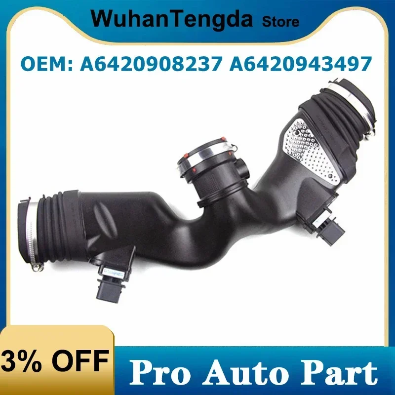

A6420908237 A6420943497 A6420946397 Engine Air Duct Hose Assembly With Flow Mass Sensor for Mercedes Benz OM642 W211 W164 W251