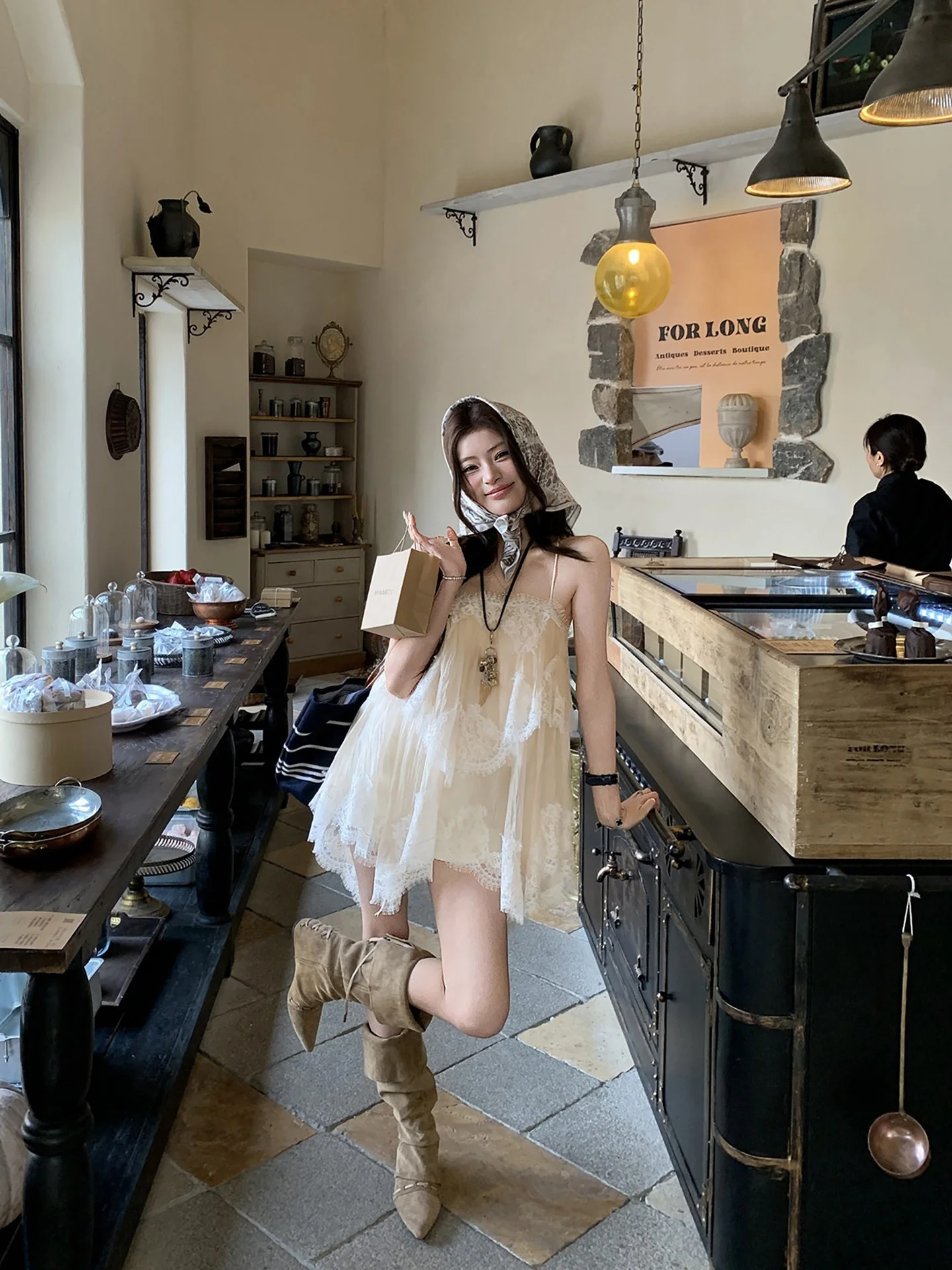

Princess Style Lace Patchwork Strap Vest Women's Summer Outdoor Wear Tube Top Short Design Earth Store Thousand Gold Wind