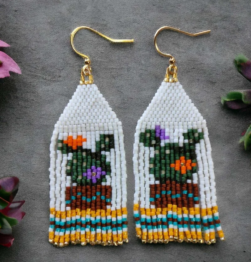 Rice bead earrings Tassel Zoon Fox Goose Bohemia Hand knitting Alloy Originality Design Fashion Simple Beaded earrings