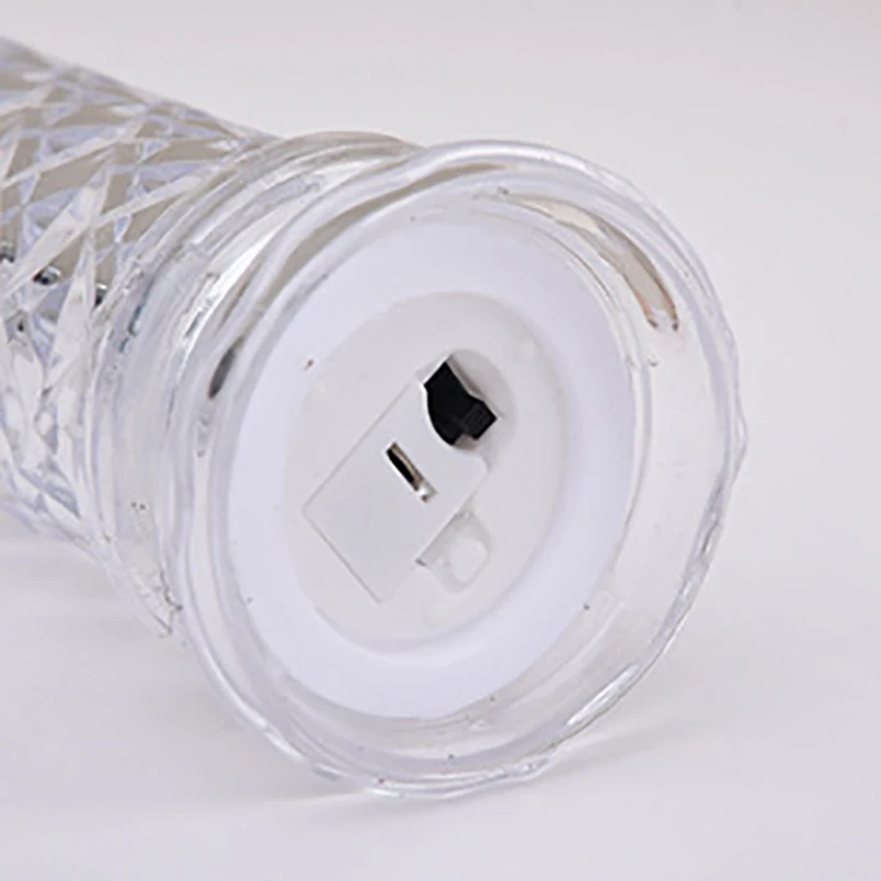 1PC Crystal Candles LED Light Transparent Flameless Battery Power Lantern Night Lamp Wedding Party Birthday Xmas Halloween Decor