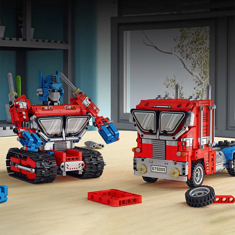 2 in 1 città tecnica RC auto robot escavatore auto da corsa blocchi di costruzione telecomando camion a lungo naso mattoni giocattoli regalo per ragazzo