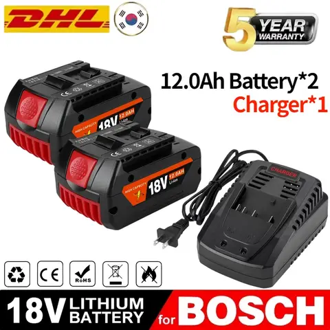 18V 12.0Ah for Bosch 18V battery🔧suitable for Bosch 18V power tools🔧rechargeable lithium-ion battery pack+charger💎