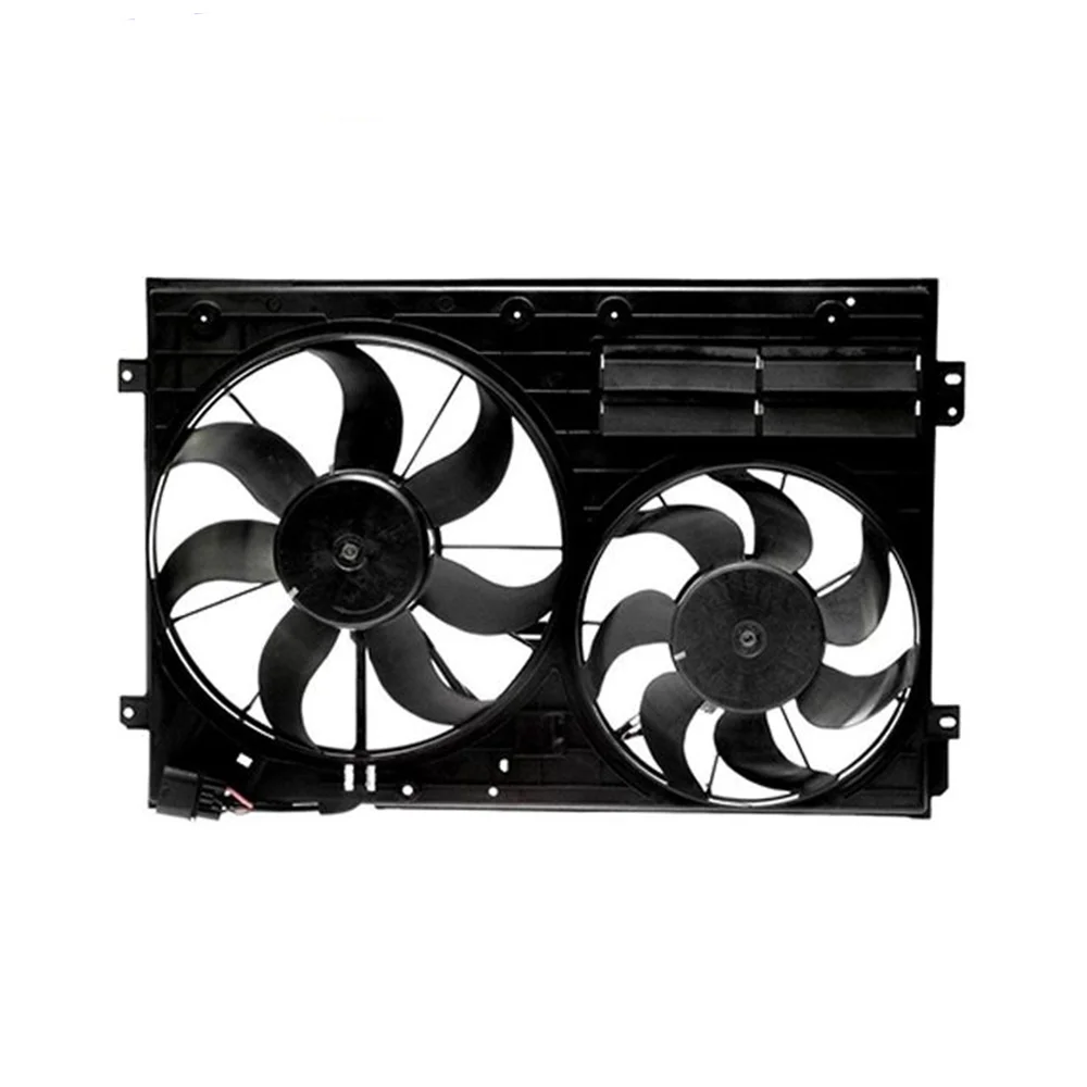 OE1K0121205AD FOR Volkswagen Magotan, Tiguan, and CC Assembly with Air Flap (PQ35) Radiator Main Fan Cooling Fan Assembly