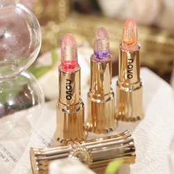 Flower Crystal Temperature Color Changing Lipstick Lip Plumper Oil Transparent Moisturizing Long Lasting Jelly Lip Balm Lip Care