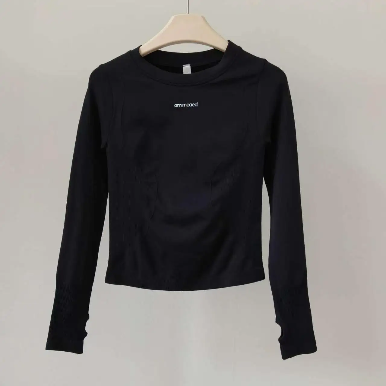 Yoga-Bekleidung Langarm-Oberteile für Damen Schlankmachende Sportbekleidung Atmungsaktive Schnelltrocknende Pilates-Trainings-Fitness-Tights – Detail 6