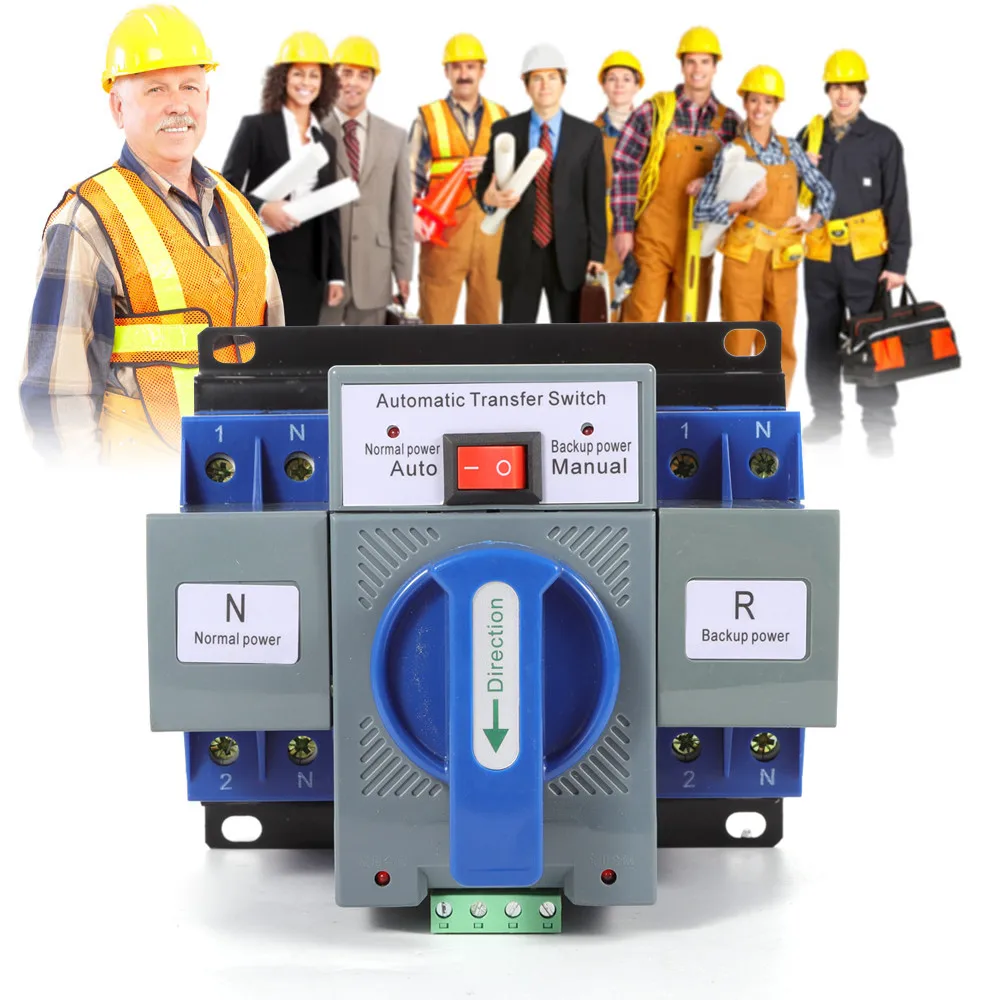 

Dual Power Automatic Transfer Switch 60HZ Changeover Transfer Switch Tool 63A 2P