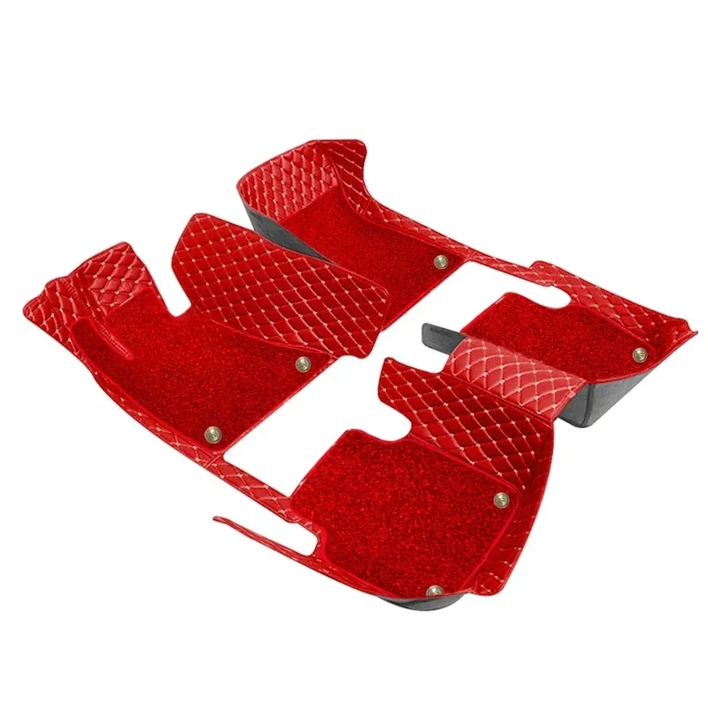 Car interior floor mat 7D 5D luxury leather special car floor mat Double-layer floor