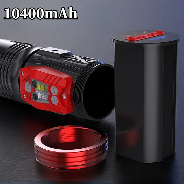 Powerful LED Fishing Flashlight Built-in Lithium Battery Mosquito Repellent 4 Color Searchlight Zoomable Emergency Light