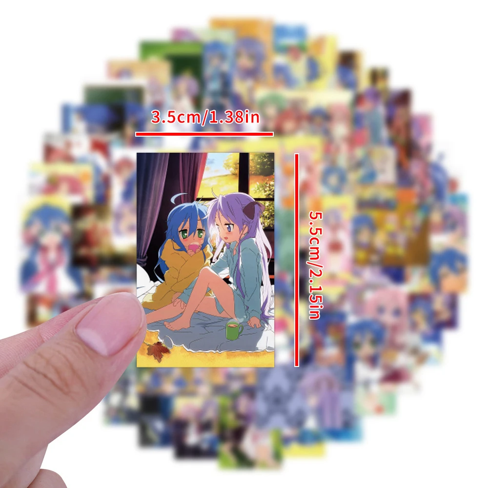 10/30/80 قطعة مضحك أنيمي محظوظ ستار ملصقات DIY بها بنفسك الهاتف المحمول الأمتعة لطيف الكرتون فتاة ايزومي كوناتا تاكارا ميوكي الشارات حزمة