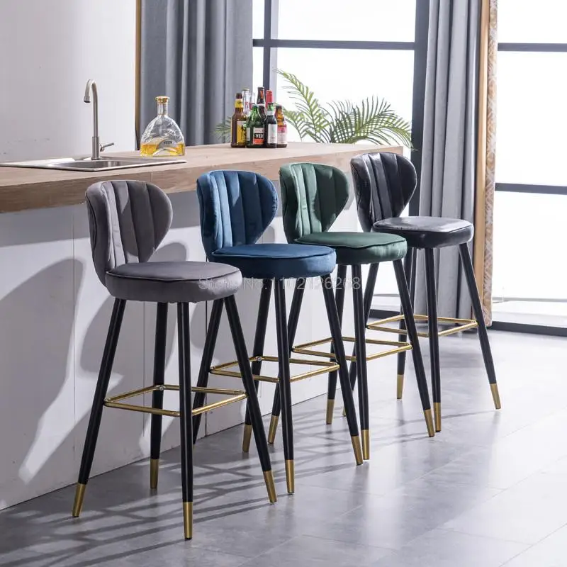 

Modern Bar Stool Chair Minimalist Bar Stools High Stools Coffee Shop High Bar Chairs Light Luxury Bar Front Desk Chair Barstools