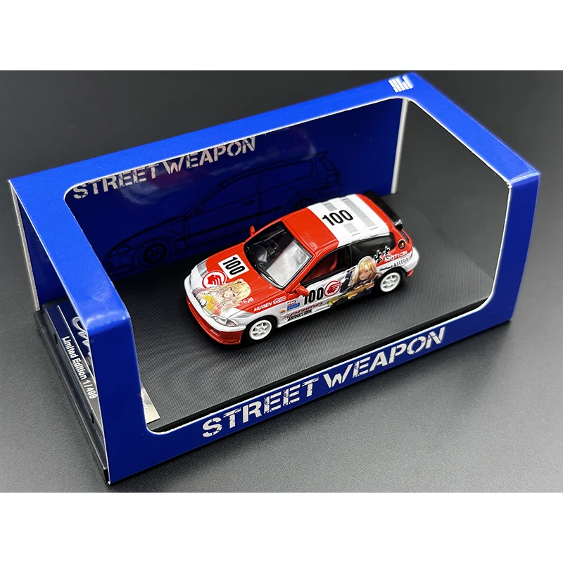 SW In Stock 1:64 EG6 Itasha V2 Diecast Diorama Car Model Collection Miniature Toys Street Weapon