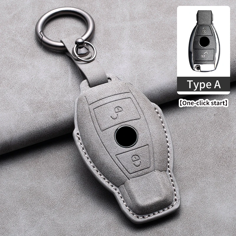 

For Mercedes Benz W205 W212 X166 W176 W211 W204 W222 W463 CLA GLC GLK W203 W212 C180 GLK300 CLS SLK Leather Car Key Case Cover