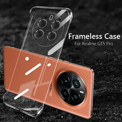 Frameless Slim Clear Hard Back Cover Case On For Realme GT5 Pro RealmeGT5 Pro 5G ShockProof Coque Phone Cases